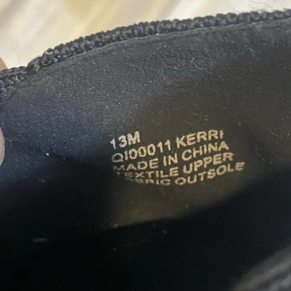 MIA Kerri Pointed Toe Fabric Black Flats Sz 13 New
